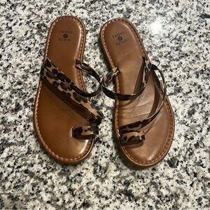 Leopard print sandals